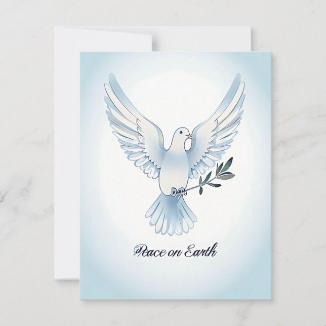 Carte de vacances Peace on Earth Dove (Devant)