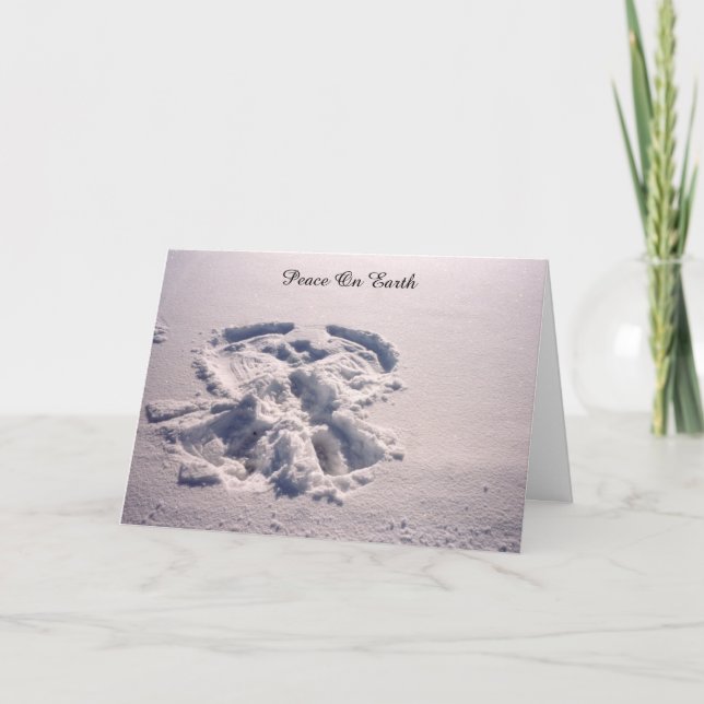 Carte de vacances Peace on Earth Snow Angel (Devant)