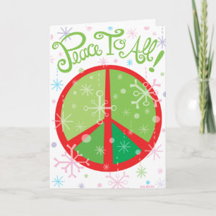Carte de vacances Peace to All - Personnalisée