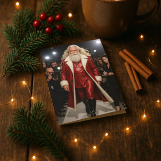 Carte de vacances père Noël Sleighs