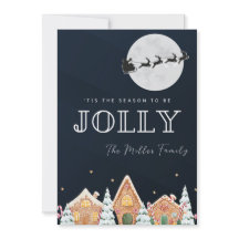 Carte de vacances Père Noël vintage Peint Snow Rei