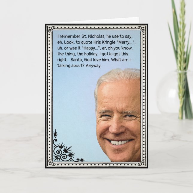 Carte de vacances personnalisable Biden (Devant)
