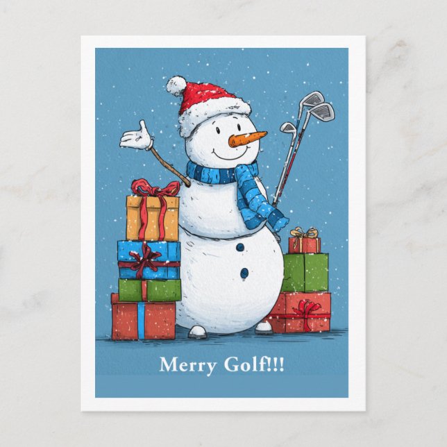 Carte de vacances personnalisable "Joyeux Golf!" p (Devant)