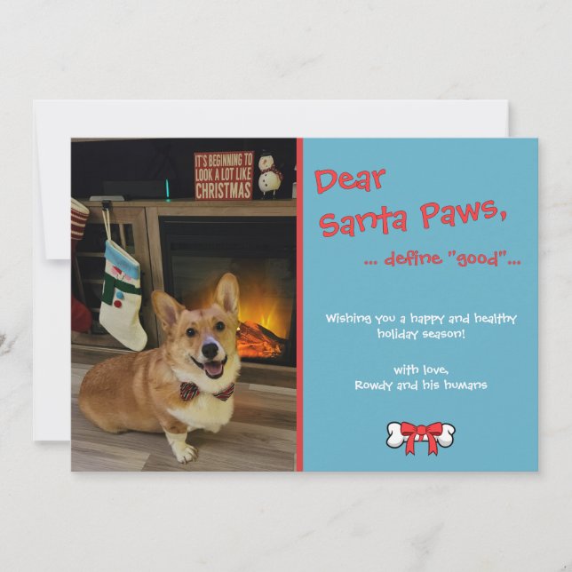 Carte de vacances personnalisable pour animaux de  (Devant)