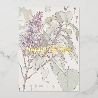 Carte de vacances personnalisée Lilac Foil