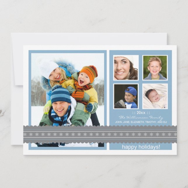 Carte de vacances personnalisée pour ruban moderne (Devant)