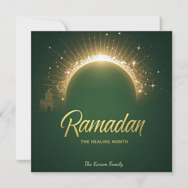 Carte de vacances personnalisée Ramdan Kareem (Devant)