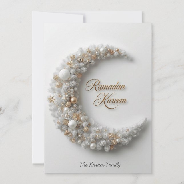 Carte de vacances personnalisée Ramdan Kareem (Devant)