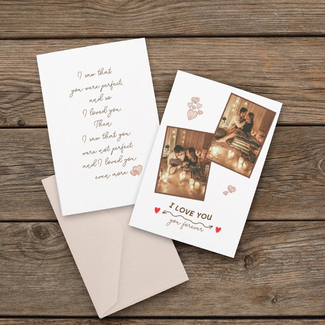 Carte de vacances personnalisée Romance 2 photo (Créateur téléchargé)