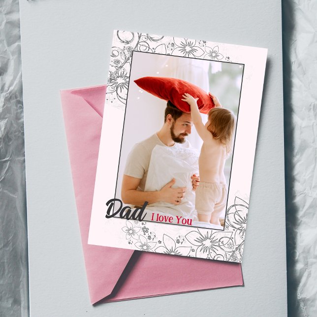 Carte de vacances personnalisée Simple Fête des pè (Créateur téléchargé)