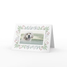 Carte de vacances Pet Dog Green Foliries Design