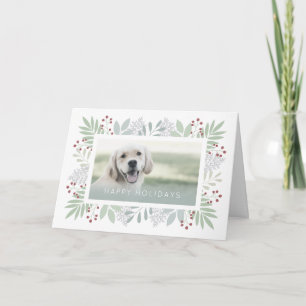 Carte de vacances Pet Dog Green Foliries Design