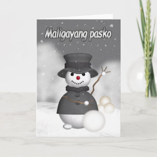 Carte de vacances philippine avec un bonhomme de n