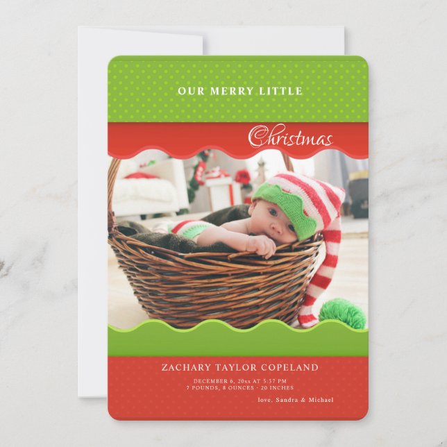 Carte de vacances photo à bords festonnés (Devant)