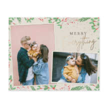 Carte de vacances photo Budget Gold Merry Everythi