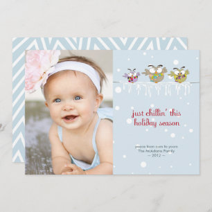 Carte de vacances photo Chillin' Owls