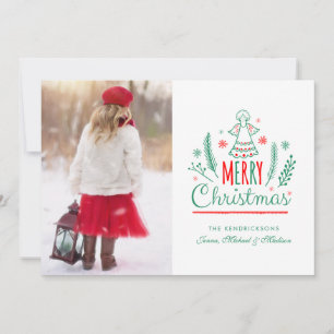 CARTE DE VACANCES PHOTO   Christmas Folk Art Angel