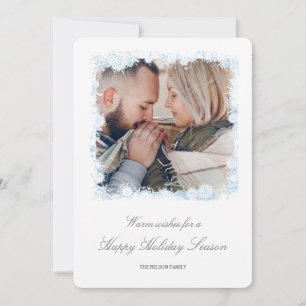 Carte de vacances photo de cadre Snowdrift