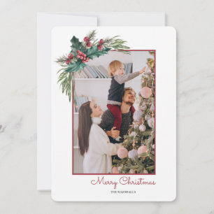Carte de vacances photo de Holly Berry Corner
