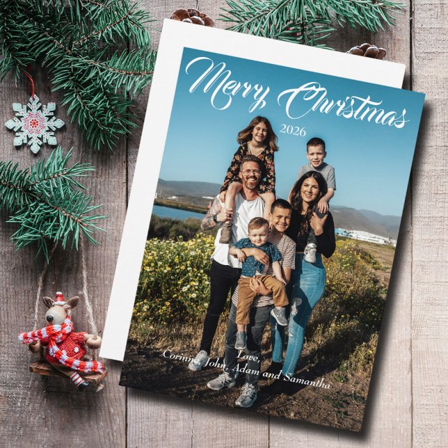 Carte de vacances photo de Noël année écriture bla (Créateur téléchargé)