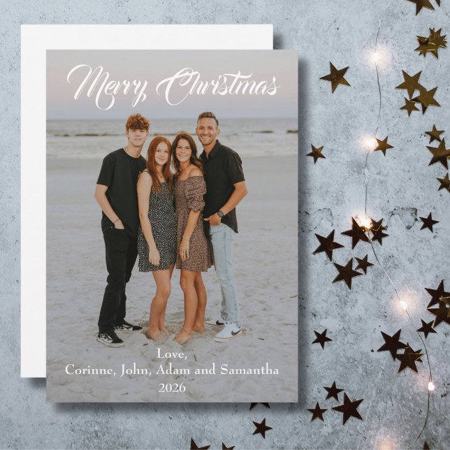 Carte de vacances photo de Noël année écriture bla (Créateur téléchargé)
