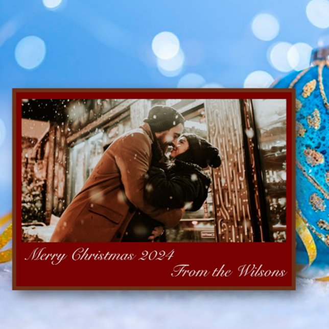 Carte de vacances photo de Noël enneigé (Créateur téléchargé)