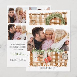 Carte de vacances photo de Noël Pique-nique