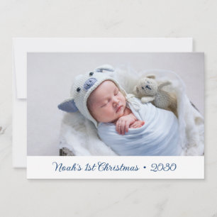 Carte de vacances photo de Noël pour bébé