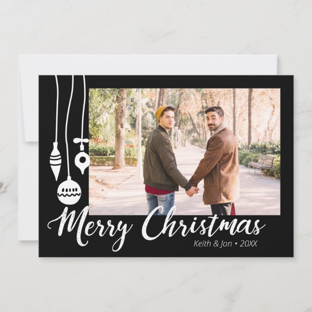 Carte de vacances photo Doodle moderne (Devant)