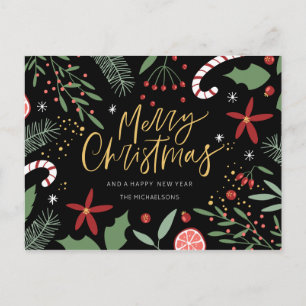 CARTE DE VACANCES PHOTO Doodles de Noël