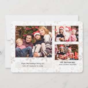 Carte de vacances photo Flurry Flurry Snowflake Ho