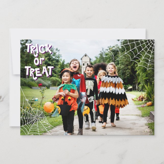 Carte de vacances photo Halloween Trick Or Treat (Devant)