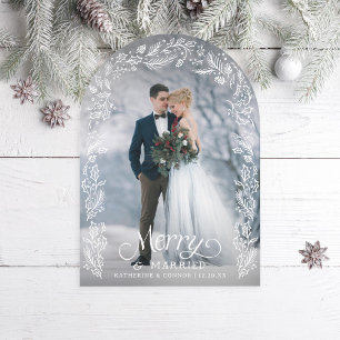 Carte de vacances photo Holly Joyeuse et Mariée
