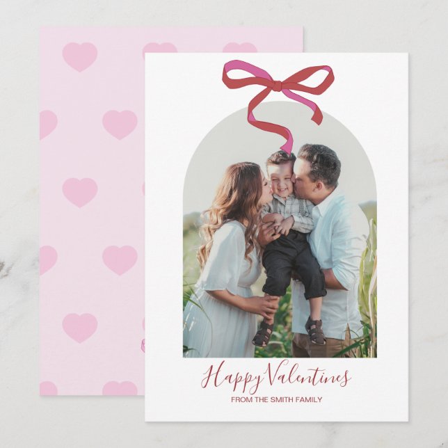 Carte de vacances photo Joyeuse Saint-Valentin ave (Devant / Derrière)