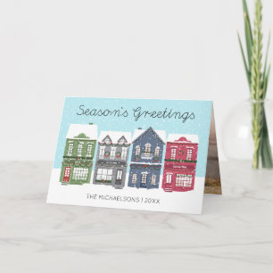CARTE DE VACANCES PHOTO  Joyeuses fêtes Noël Ville