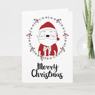 CARTE DE VACANCES PHOTO Joyeux Noël Doodle Père