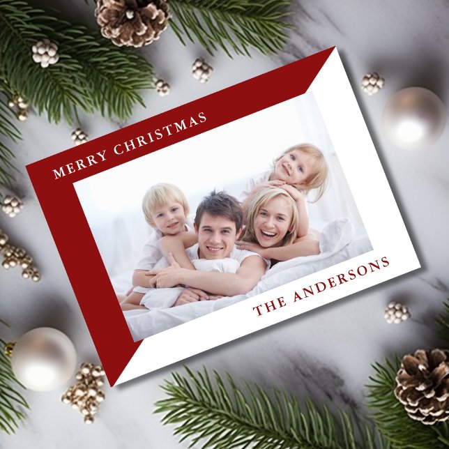 Carte de vacances photo minimaliste de Noël (Créateur téléchargé)