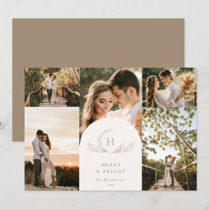 Carte de vacances photo Monogramme 5