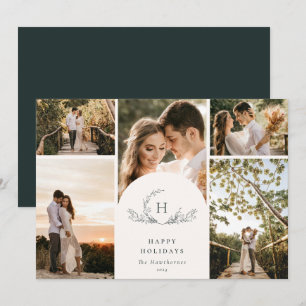 Carte de vacances photo Monogramme 5