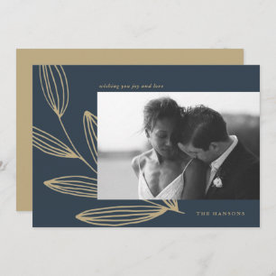 Carte de vacances photo Navy Blue Sprout