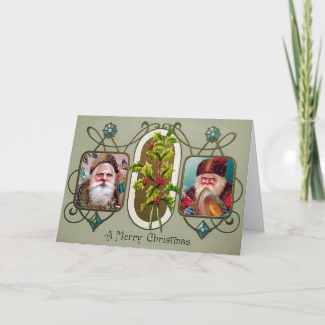 Carte de vacances photo personnalisable vintage (Devant)