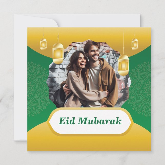 Carte de vacances photo personnalisée pour l'Eid M (Devant)