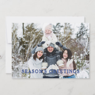 Carte de vacances photo pour les Bonnes Fêtes fami
