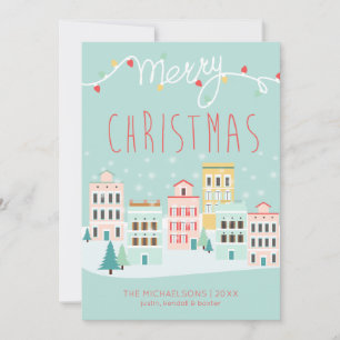 CARTE DE VACANCES PHOTO   Scène de Noël