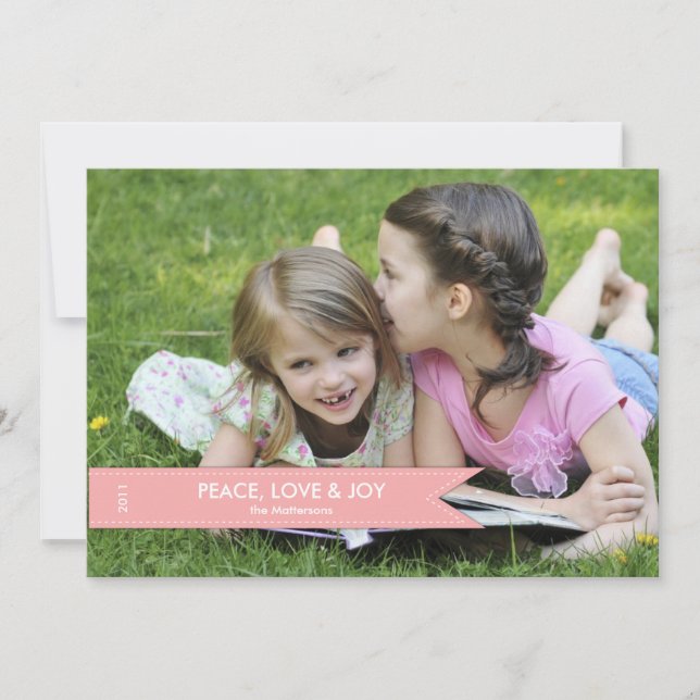 Carte de vacances photo simple bannière (Devant)