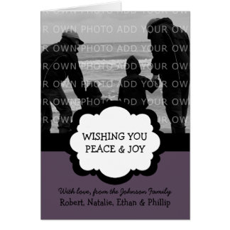 Carte de vacances photo simple et chic, violet