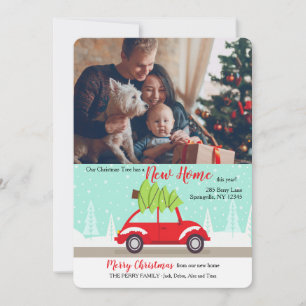 Carte de vacances photo Tree Home