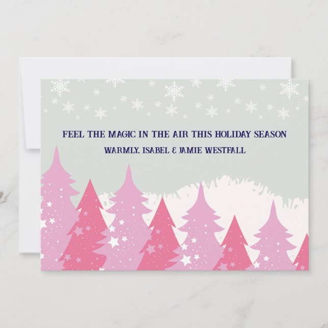 Carte de vacances Pink Christmas Tree (Devant)