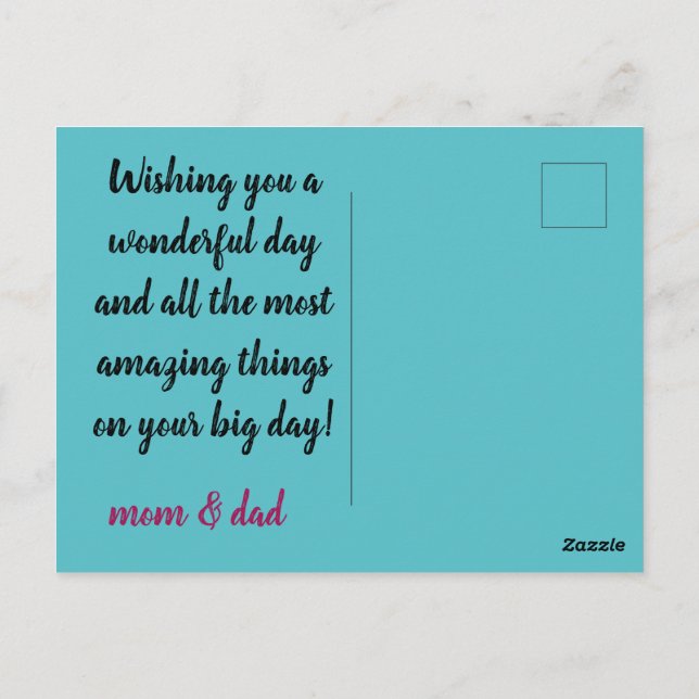 Carte de vacances plat, taille : 4,25 po x 5,5 po, (Dos)