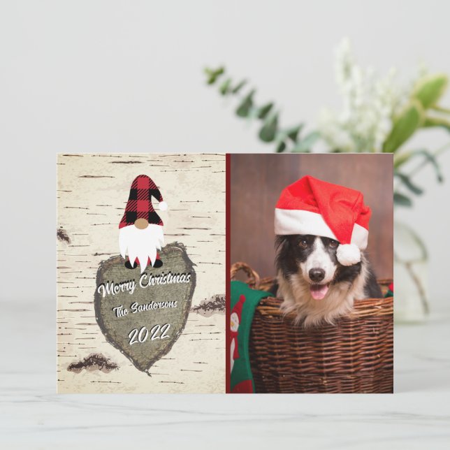 Carte de vacances plate (Debout devant)